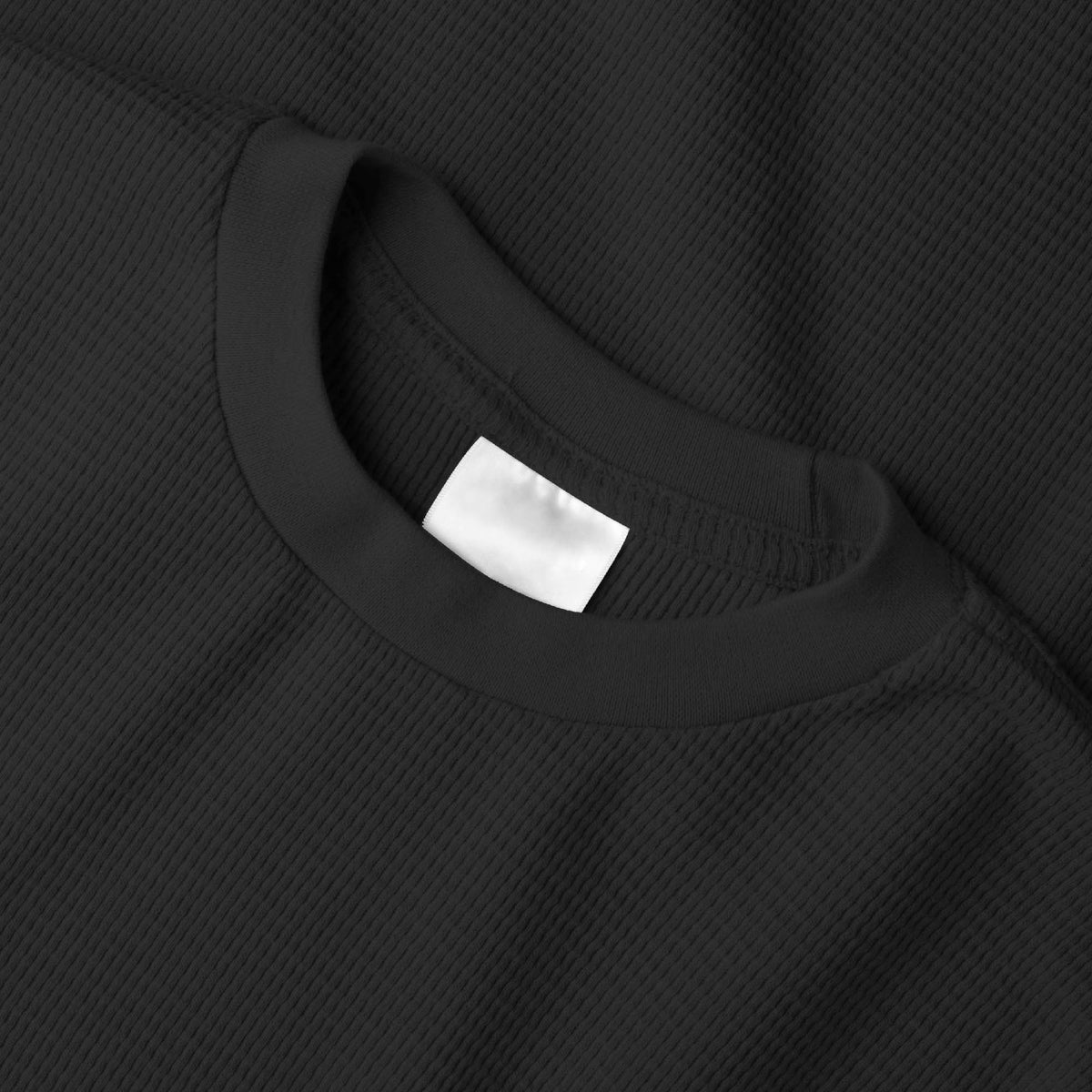 Men’s Waffle Thermal Sweatshirts in thermal shirt_thermal long sleeve_mens thermal shirt_long sleeve thermal shirts_mens thermal long sleeve_thermal clothing mens_Black - Hat and B