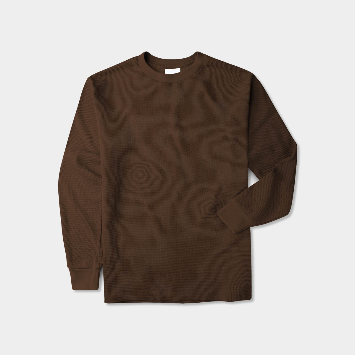 Men’s Waffle Thermal Sweatshirts in thermal shirt_thermal long sleeve_mens thermal shirt_long sleeve thermal shirts_mens thermal long sleeve_thermal clothing mens_Brown - Hat and B