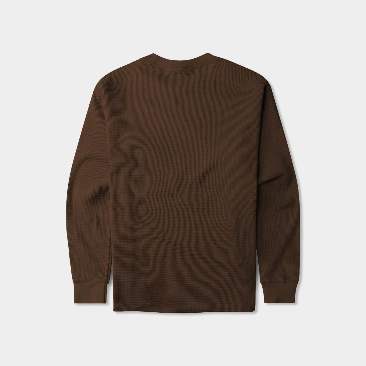 Men’s Waffle Thermal Sweatshirts in thermal shirt_thermal long sleeve_mens thermal shirt_long sleeve thermal shirts_mens thermal long sleeve_thermal clothing mens_Brown - Hat and B