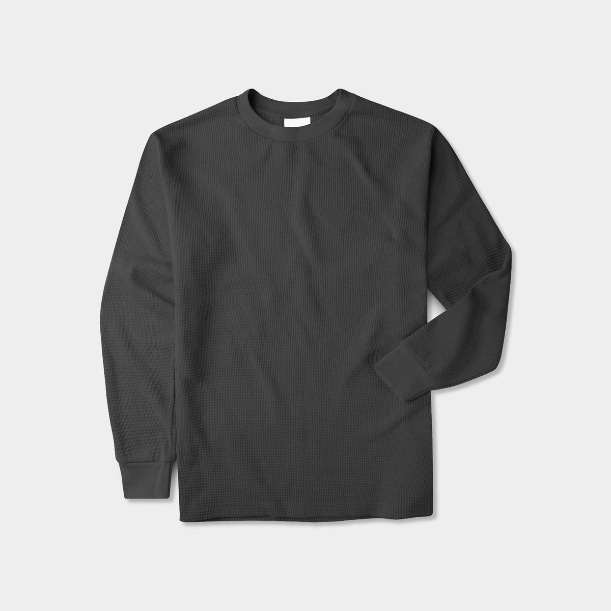 Men’s Waffle Thermal Sweatshirts in thermal shirt_thermal long sleeve_mens thermal shirt_long sleeve thermal shirts_mens thermal long sleeve_thermal clothing mens_Charcoal - Hat an