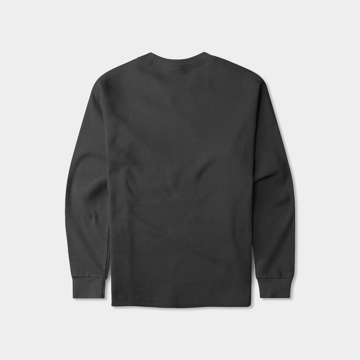Men’s Waffle Thermal Sweatshirts in thermal shirt_thermal long sleeve_mens thermal shirt_long sleeve thermal shirts_mens thermal long sleeve_thermal clothing mens_Charcoal - Hat an