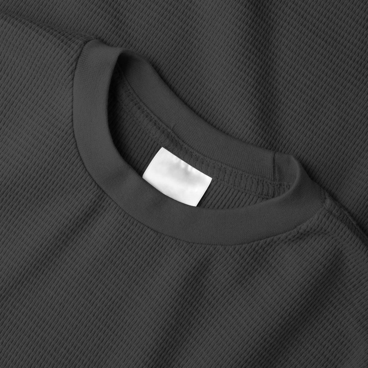 Men’s Waffle Thermal Sweatshirts in thermal shirt_thermal long sleeve_mens thermal shirt_long sleeve thermal shirts_mens thermal long sleeve_thermal clothing mens_Charcoal - Hat an