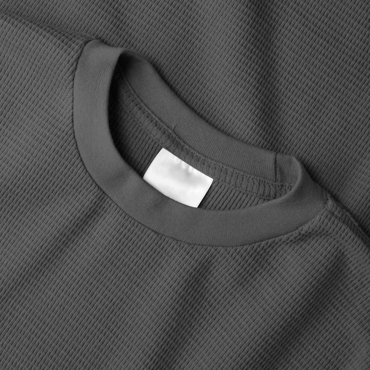 Men’s Waffle Thermal Sweatshirts in thermal shirt_thermal long sleeve_mens thermal shirt_long sleeve thermal shirts_mens thermal long sleeve_thermal clothing mens_Cool Gray - Hat a