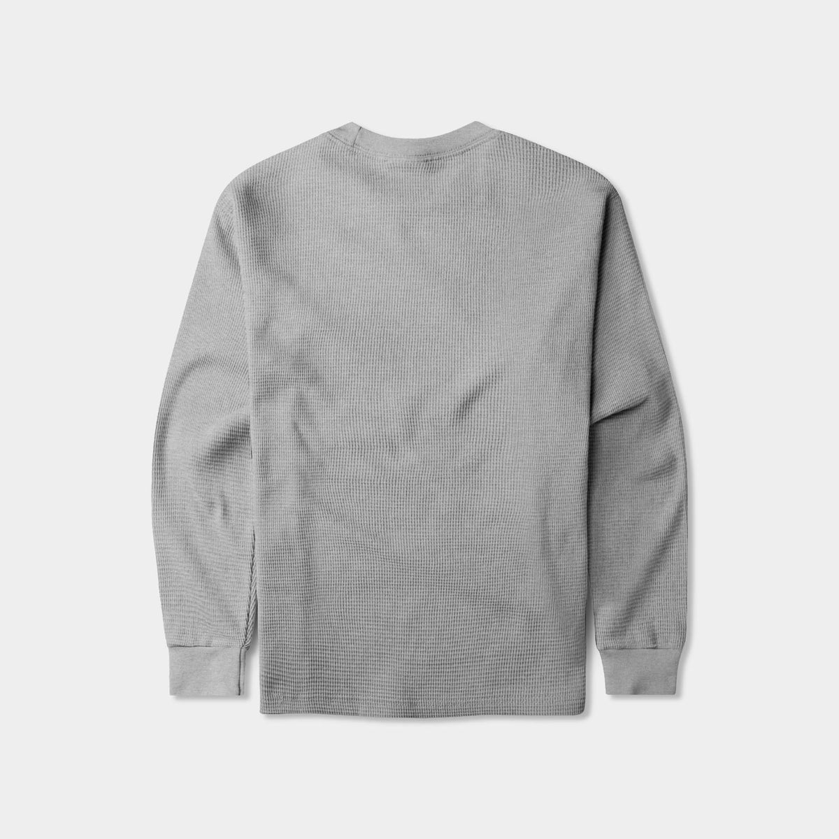 Men’s Waffle Thermal Sweatshirts in thermal shirt_thermal long sleeve_mens thermal shirt_long sleeve thermal shirts_mens thermal long sleeve_thermal clothing mens_Heather Gray - Ha