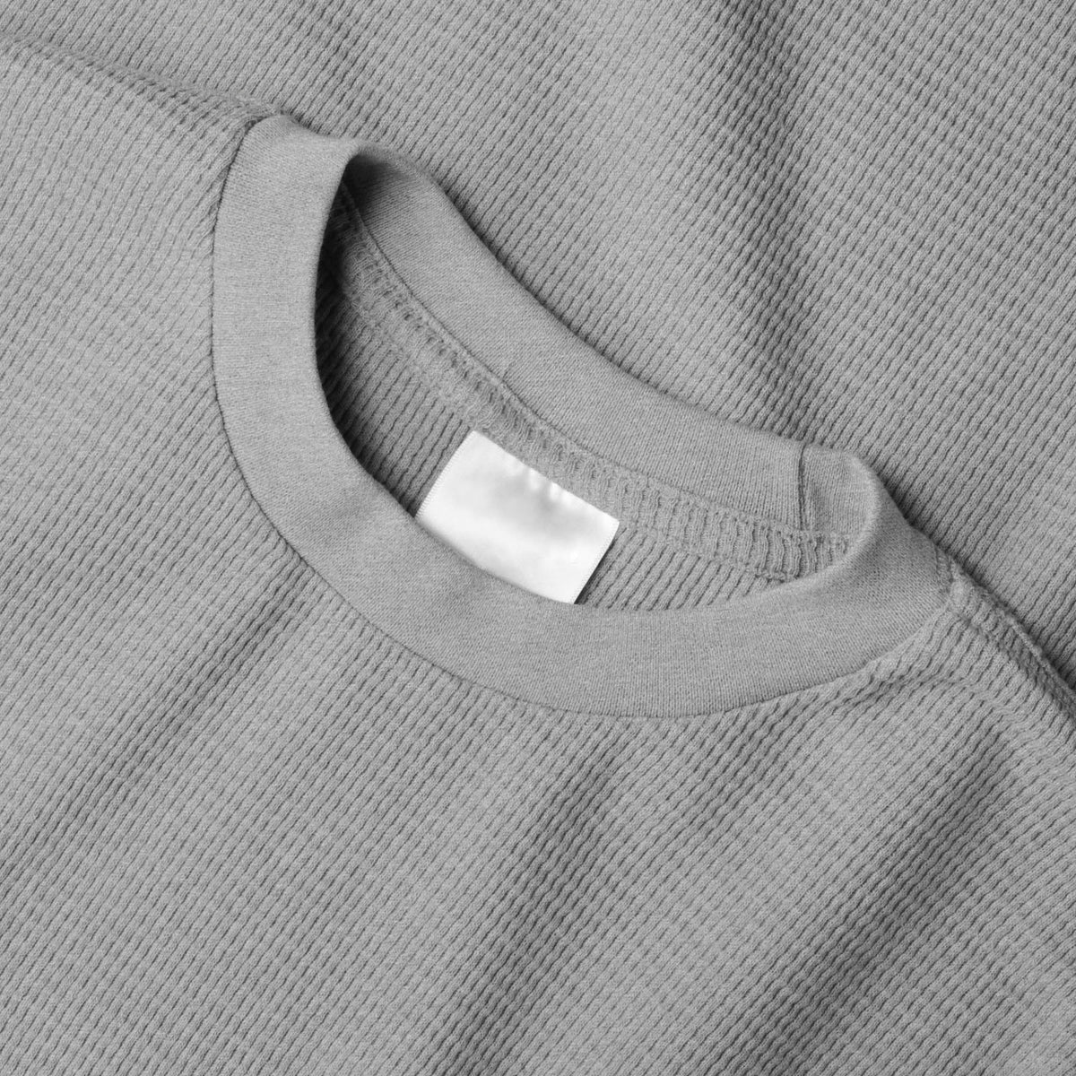 Men’s Waffle Thermal Sweatshirts in thermal shirt_thermal long sleeve_mens thermal shirt_long sleeve thermal shirts_mens thermal long sleeve_thermal clothing mens_Heather Gray - Ha