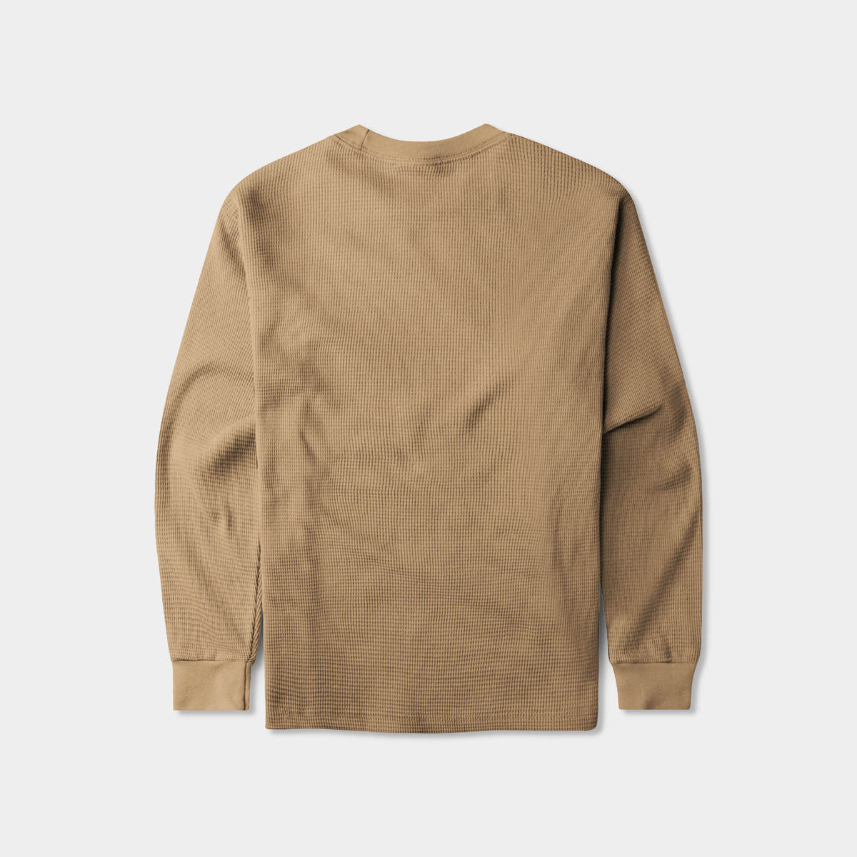 Men’s Waffle Thermal Sweatshirts in thermal shirt_thermal long sleeve_mens thermal shirt_long sleeve thermal shirts_mens thermal long sleeve_thermal clothing mens_Khaki - Hat and B