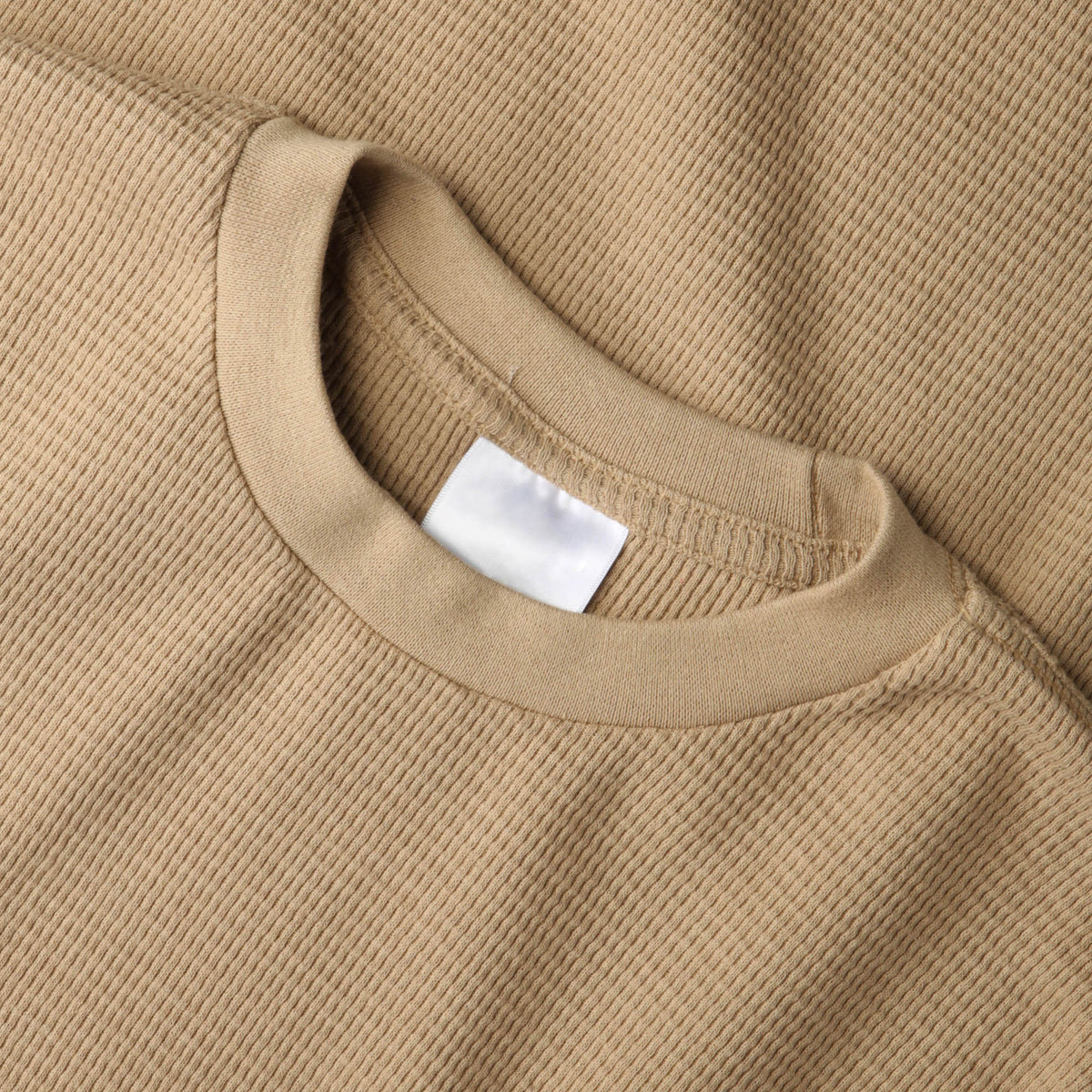 Men’s Waffle Thermal Sweatshirts in thermal shirt_thermal long sleeve_mens thermal shirt_long sleeve thermal shirts_mens thermal long sleeve_thermal clothing mens_Khaki - Hat and B
