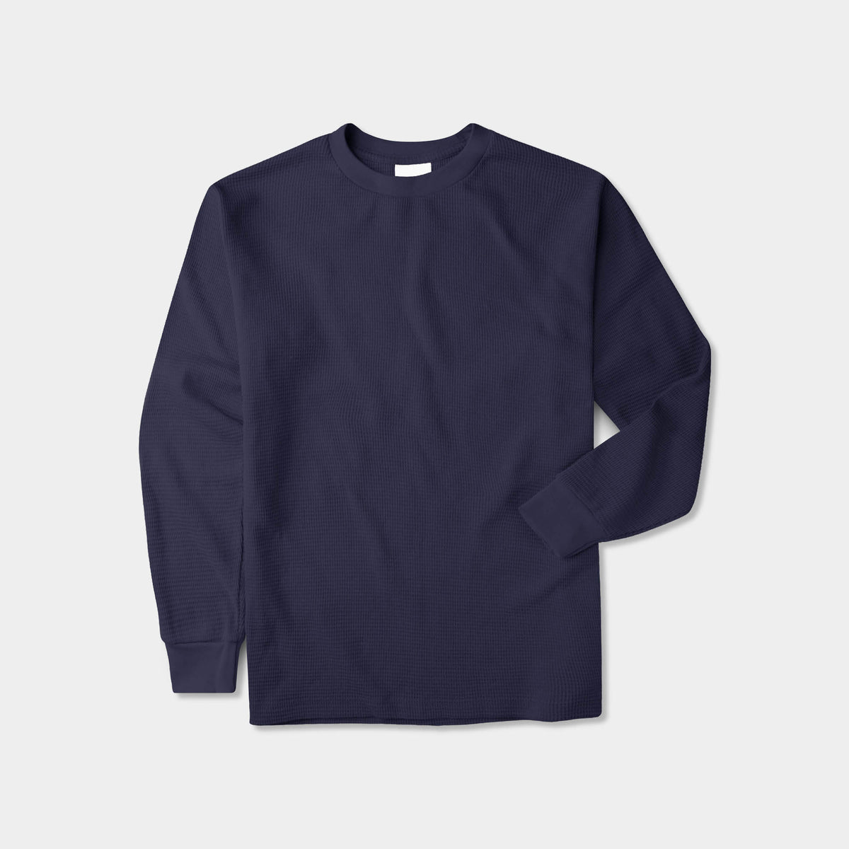 Men’s Waffle Thermal Sweatshirts in thermal shirt_thermal long sleeve_mens thermal shirt_long sleeve thermal shirts_mens thermal long sleeve_thermal clothing mens_Navy - Hat and Be
