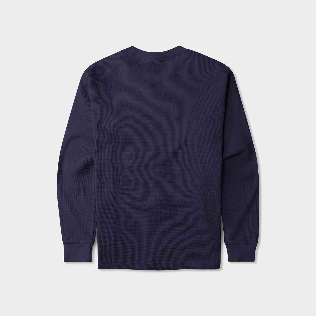 Men’s Waffle Thermal Sweatshirts in thermal shirt_thermal long sleeve_mens thermal shirt_long sleeve thermal shirts_mens thermal long sleeve_thermal clothing mens_Navy - Hat and Be