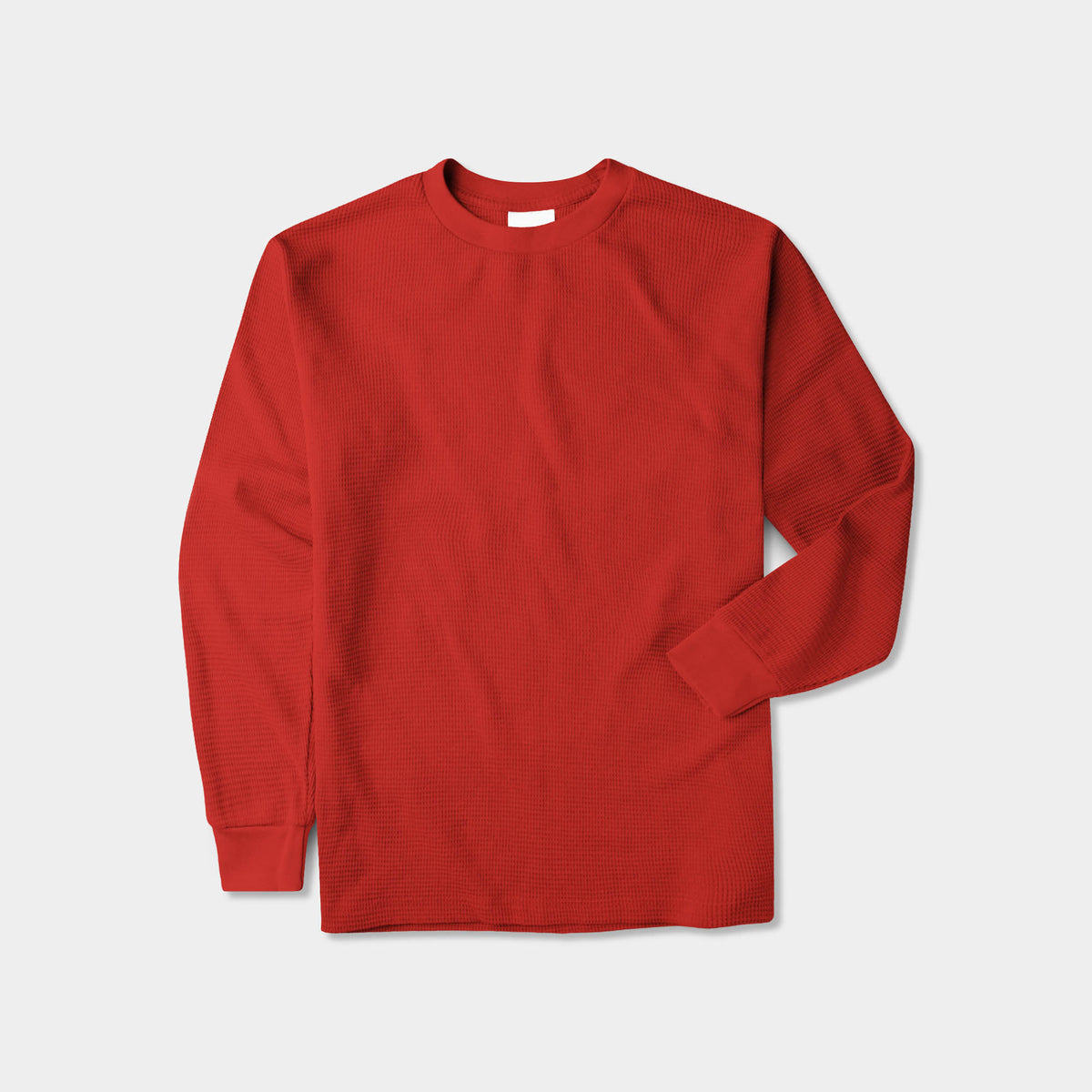 Men’s Waffle Thermal Sweatshirts in thermal shirt_thermal long sleeve_mens thermal shirt_long sleeve thermal shirts_mens thermal long sleeve_thermal clothing mens_Red - Hat and Bey
