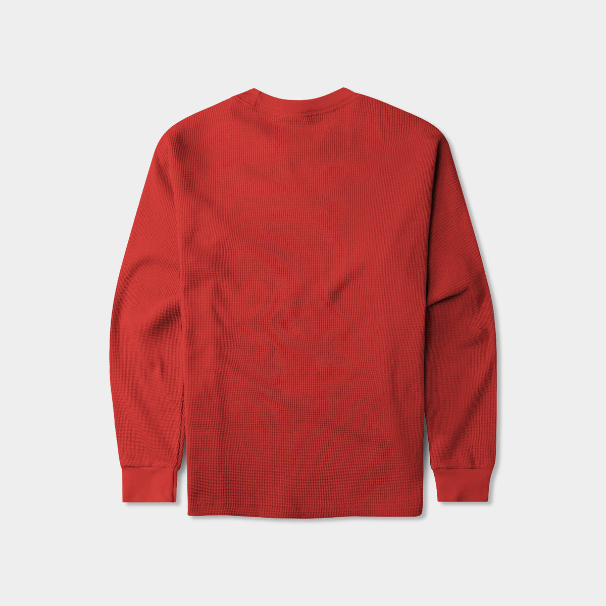 Men’s Waffle Thermal Sweatshirts in thermal shirt_thermal long sleeve_mens thermal shirt_long sleeve thermal shirts_mens thermal long sleeve_thermal clothing mens_Red - Hat and Bey