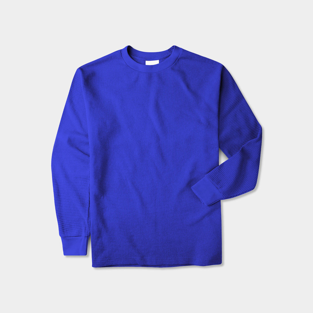 Men’s Waffle Thermal Sweatshirts in thermal shirt_thermal long sleeve_mens thermal shirt_long sleeve thermal shirts_mens thermal long sleeve_thermal clothing mens_Blue - Hat and Be