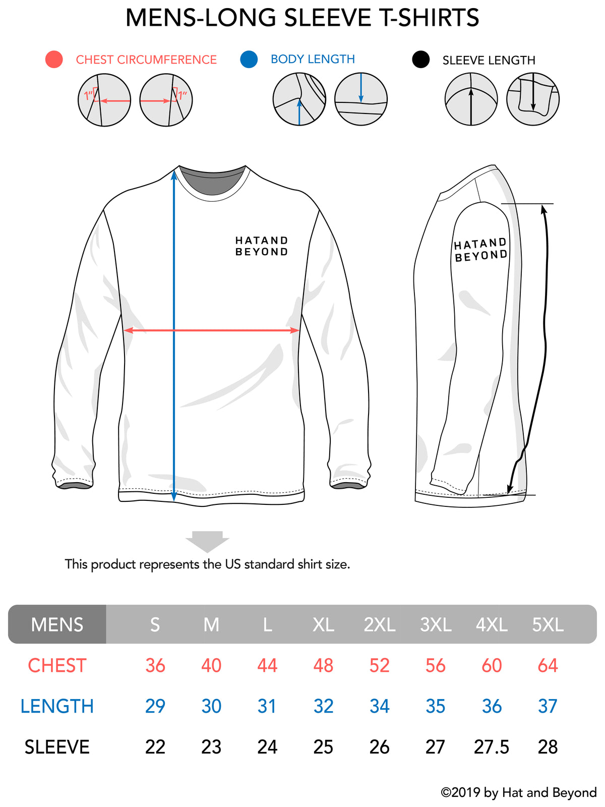 Men’s Waffle Thermal Sweatshirts in thermal shirt_thermal long sleeve_mens thermal shirt_long sleeve thermal shirts_mens thermal long sleeve_thermal clothing mens_Size Chart - Hat 