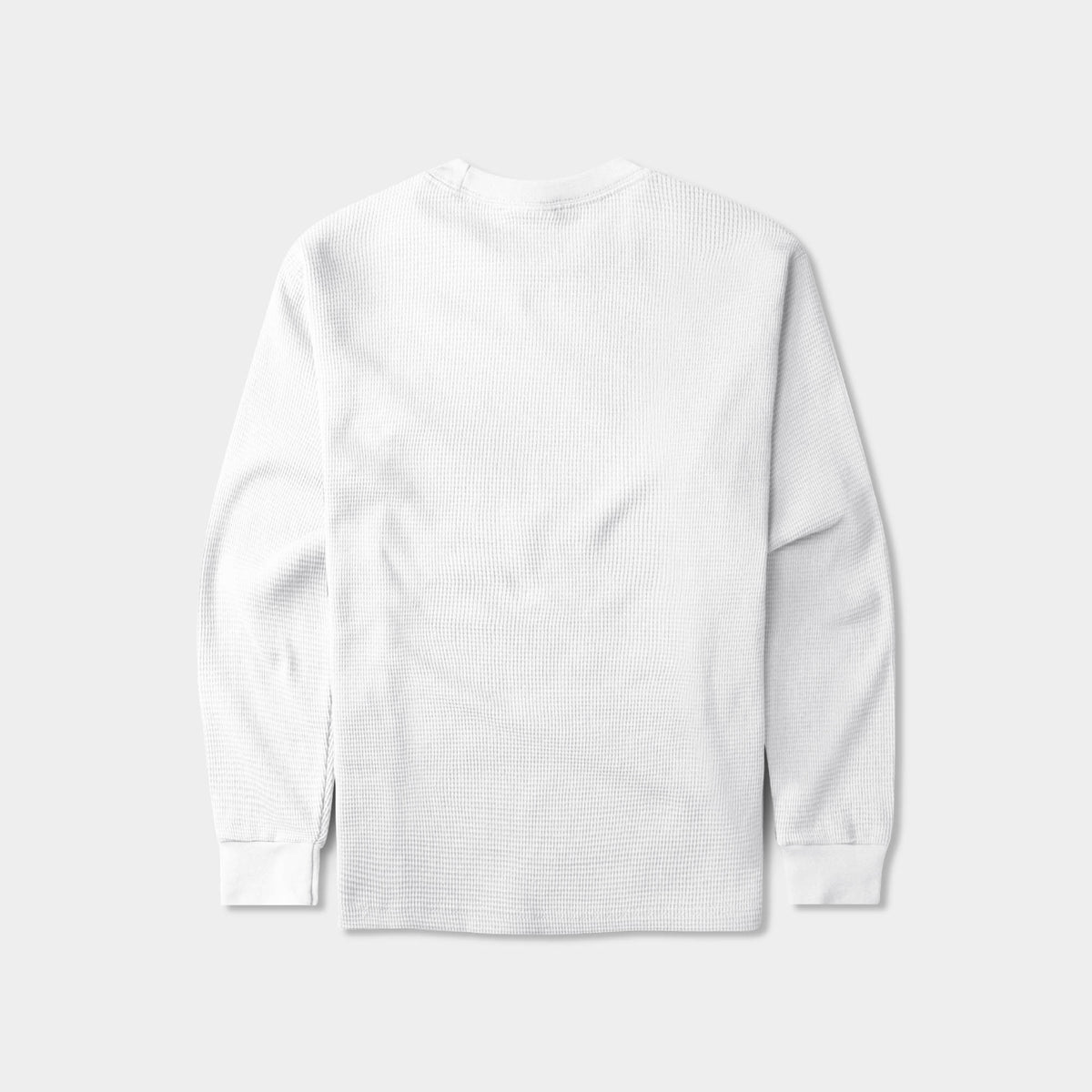 Men’s Waffle Thermal Sweatshirts in thermal shirt_thermal long sleeve_mens thermal shirt_long sleeve thermal shirts_mens thermal long sleeve_thermal clothing mens_White - Hat and B