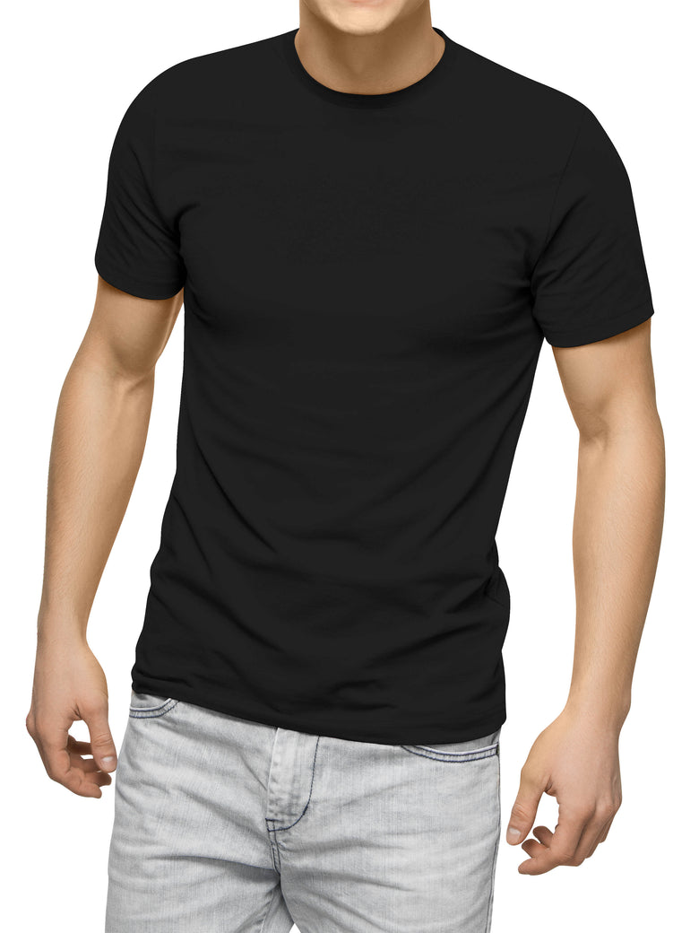Men's Lightweight Essential T-Shirt Black – Wholesale Blank Essential T-Shirt Value Pack | Hat and Beyond