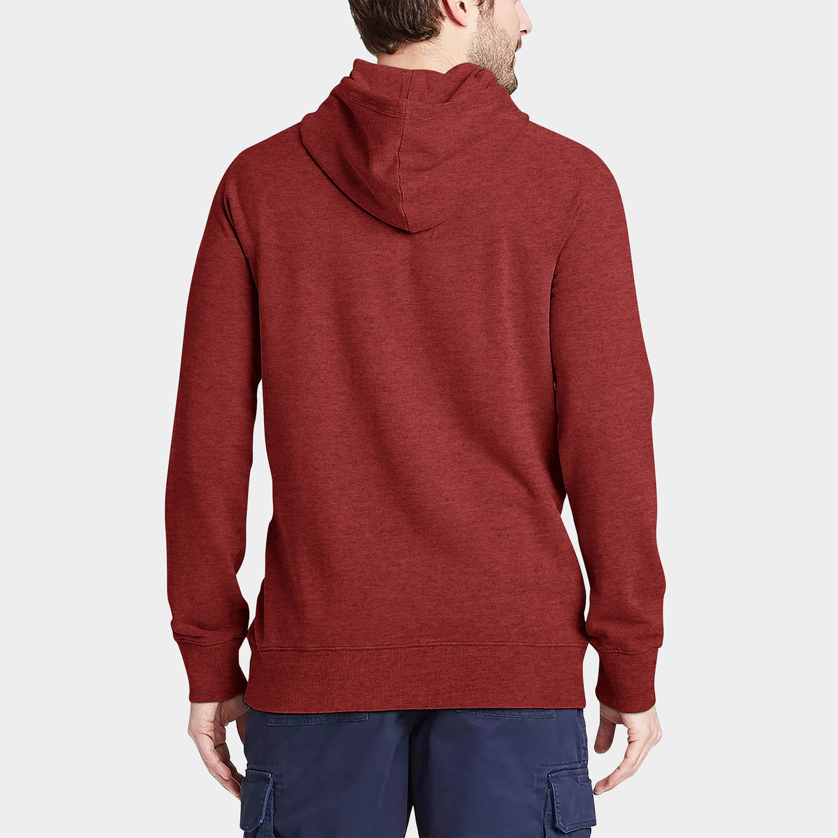 Men’s Lightweight Pullover Hoodie in hoodie_hoodies for men_hooded sweatshirt_custom hoodies_cheap hoodies_couple hoodies_pullover hoodie_mens pullover hoodie_Cranberry - Hat and B