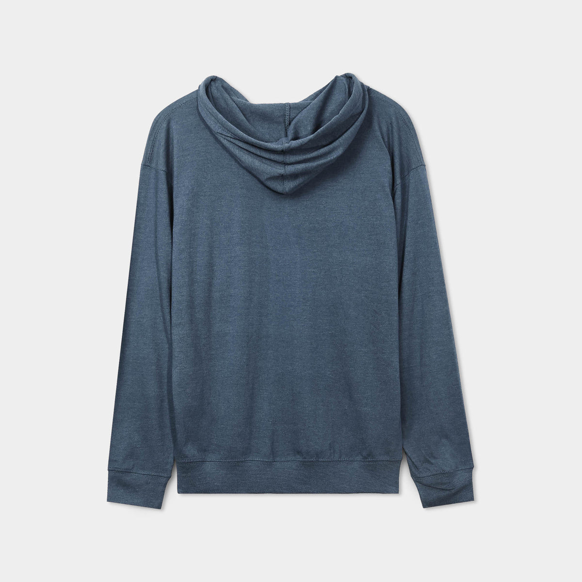 Men’s Lightweight Pullover Hoodie in hoodie_hoodies for men_hooded sweatshirt_custom hoodies_cheap hoodies_couple hoodies_pullover hoodie_mens pullover hoodie_Denim - Hat and Beyon