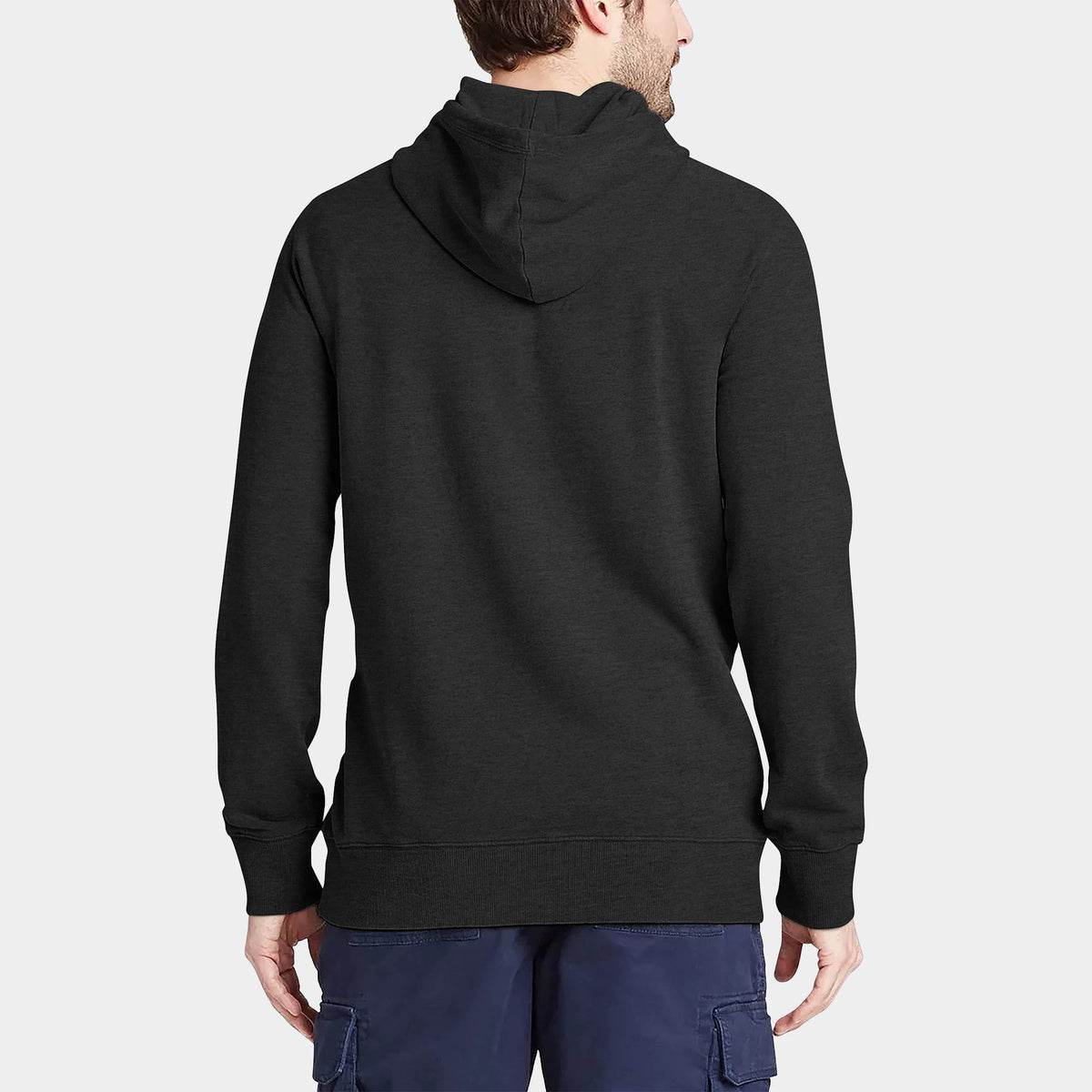 Men’s Lightweight Pullover Hoodie in hoodie_hoodies for men_hooded sweatshirt_custom hoodies_cheap hoodies_couple hoodies_pullover hoodie_mens pullover hoodie_Heather Black - Hat a