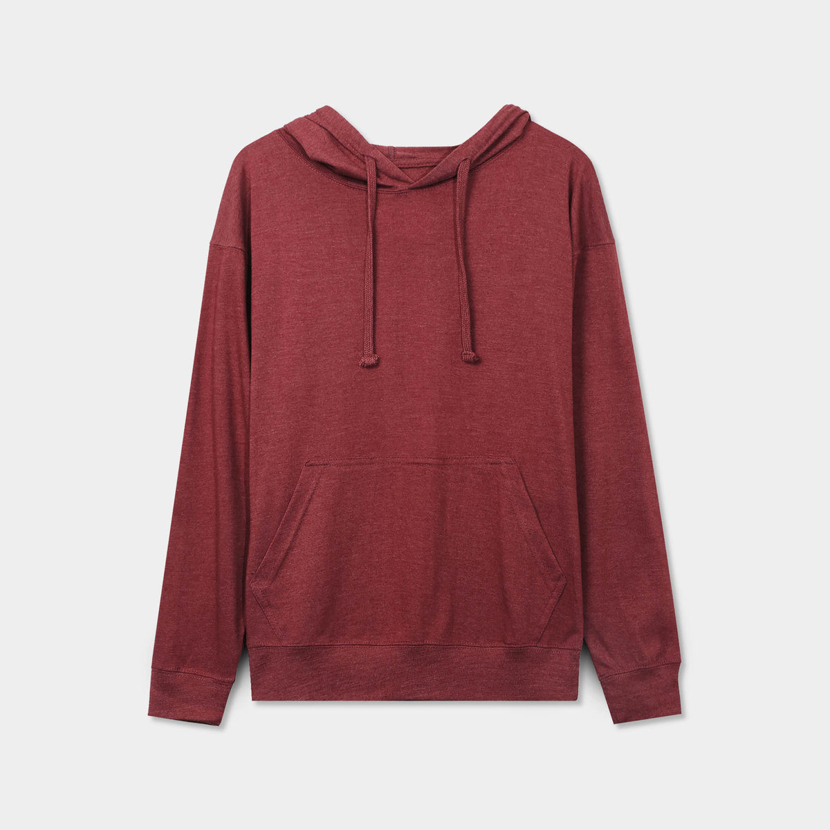 Men’s Lightweight Pullover Hoodie in hoodie_hoodies for men_hooded sweatshirt_custom hoodies_cheap hoodies_couple hoodies_pullover hoodie_mens pullover hoodie_Heather Burgundy - Ha