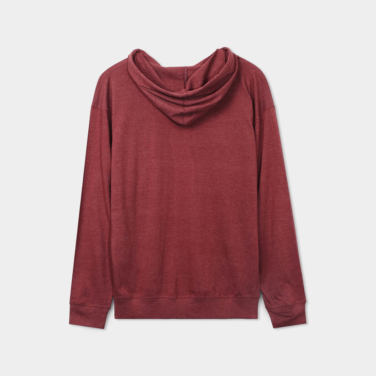 Men’s Lightweight Pullover Hoodie in hoodie_hoodies for men_hooded sweatshirt_custom hoodies_cheap hoodies_couple hoodies_pullover hoodie_mens pullover hoodie_Heather Burgundy - Ha