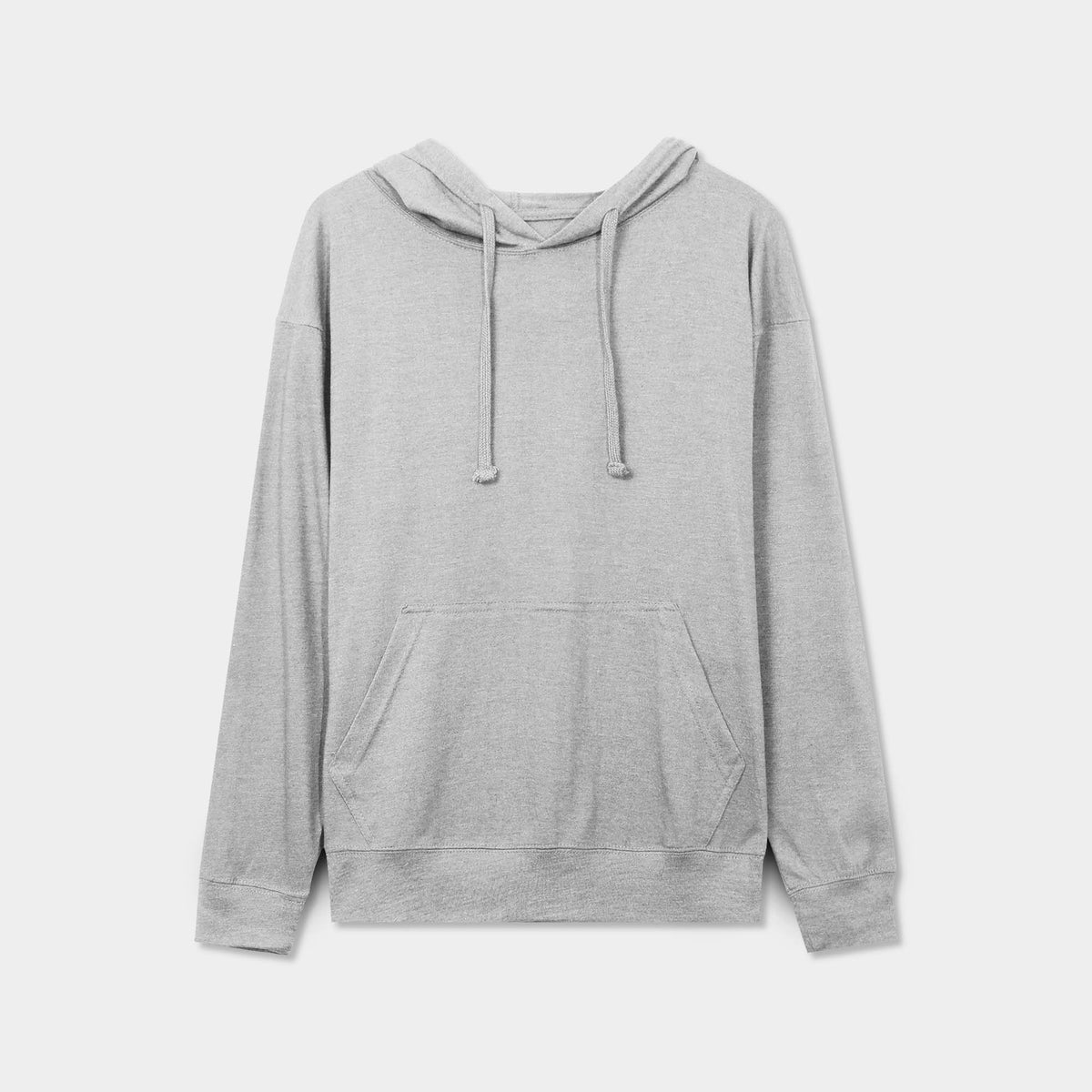 Men’s Lightweight Pullover Hoodie in hoodie_hoodies for men_hooded sweatshirt_custom hoodies_cheap hoodies_couple hoodies_pullover hoodie_mens pullover hoodie_Heather Gray - Hat an