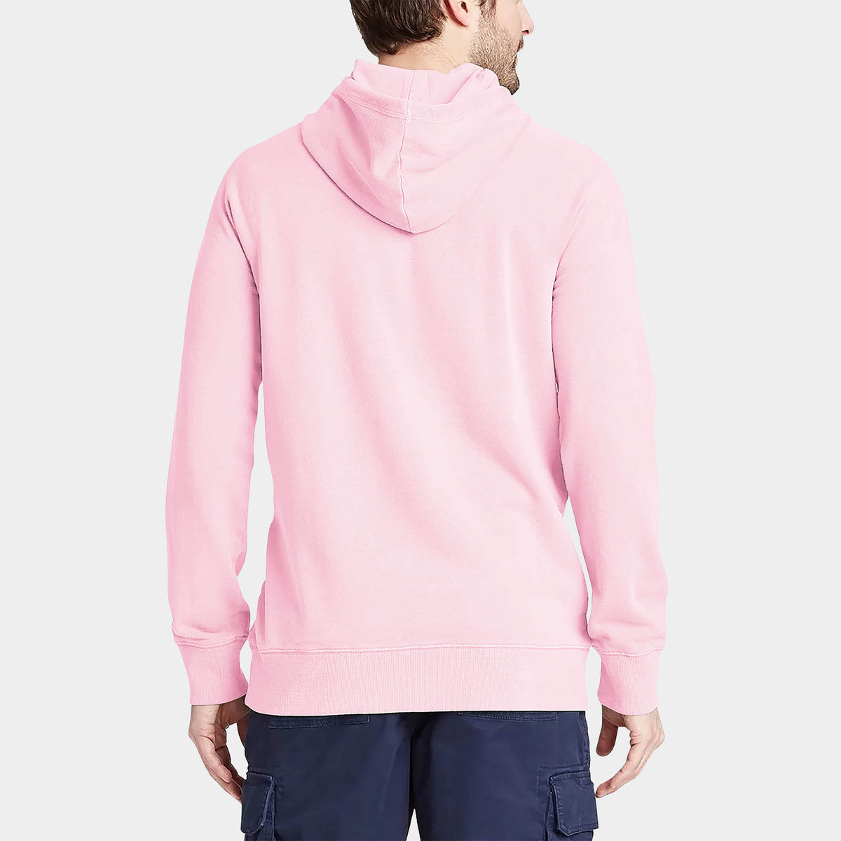 Men’s Lightweight Pullover Hoodie in hoodie_hoodies for men_hooded sweatshirt_custom hoodies_cheap hoodies_couple hoodies_pullover hoodie_mens pullover hoodie_Pink - Hat and Beyond