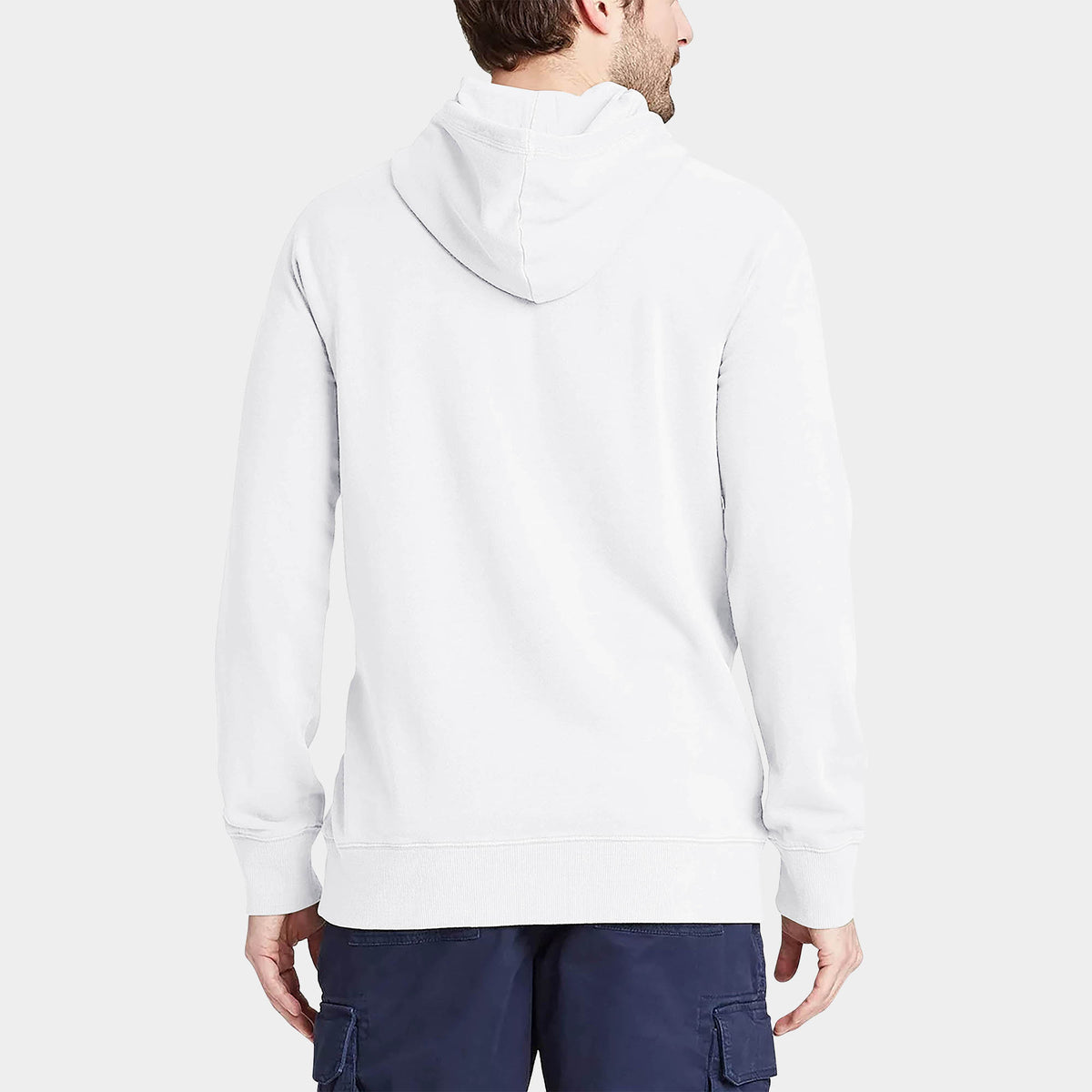 Men’s Lightweight Pullover Hoodie in hoodie_hoodies for men_hooded sweatshirt_custom hoodies_cheap hoodies_couple hoodies_pullover hoodie_mens pullover hoodie_White - Hat and Beyon