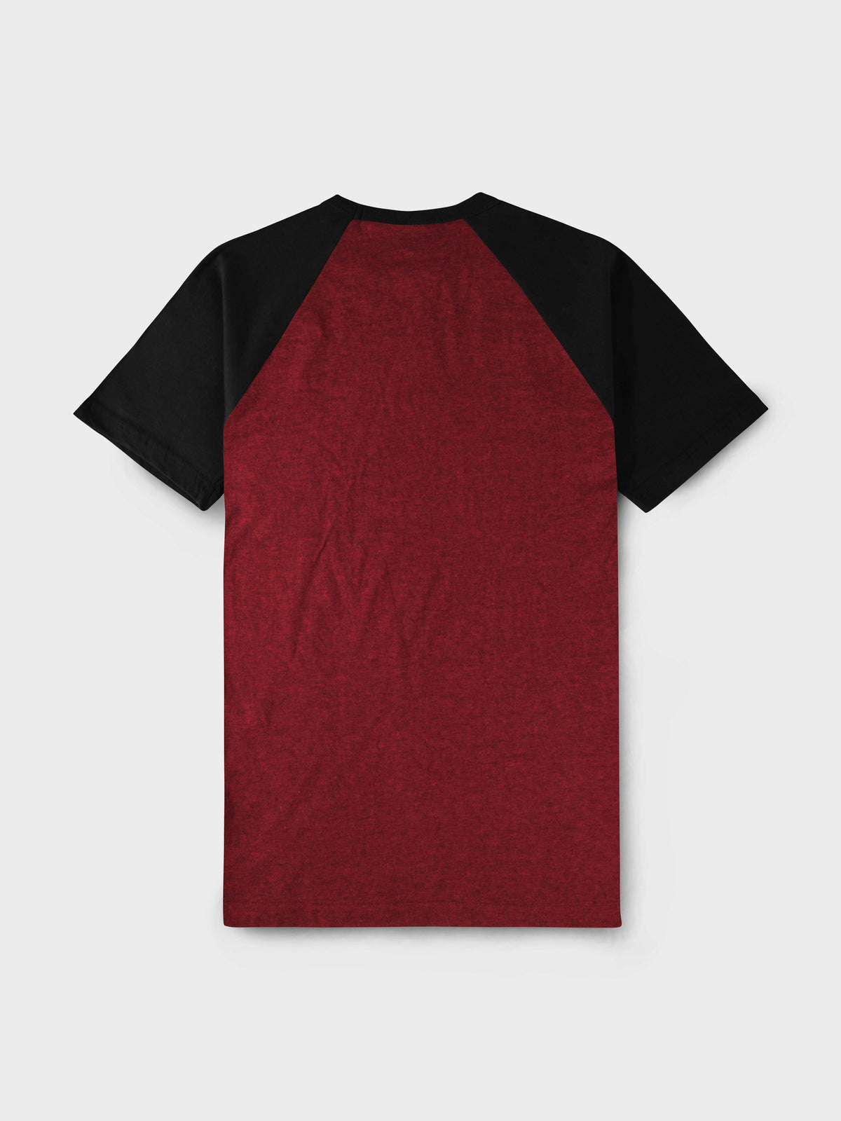 Men’s Contrast Raglan Short Sleeve Baseball T-Shirts in Cranberry Caviar/Black - Hat and Beyond baseball jersey