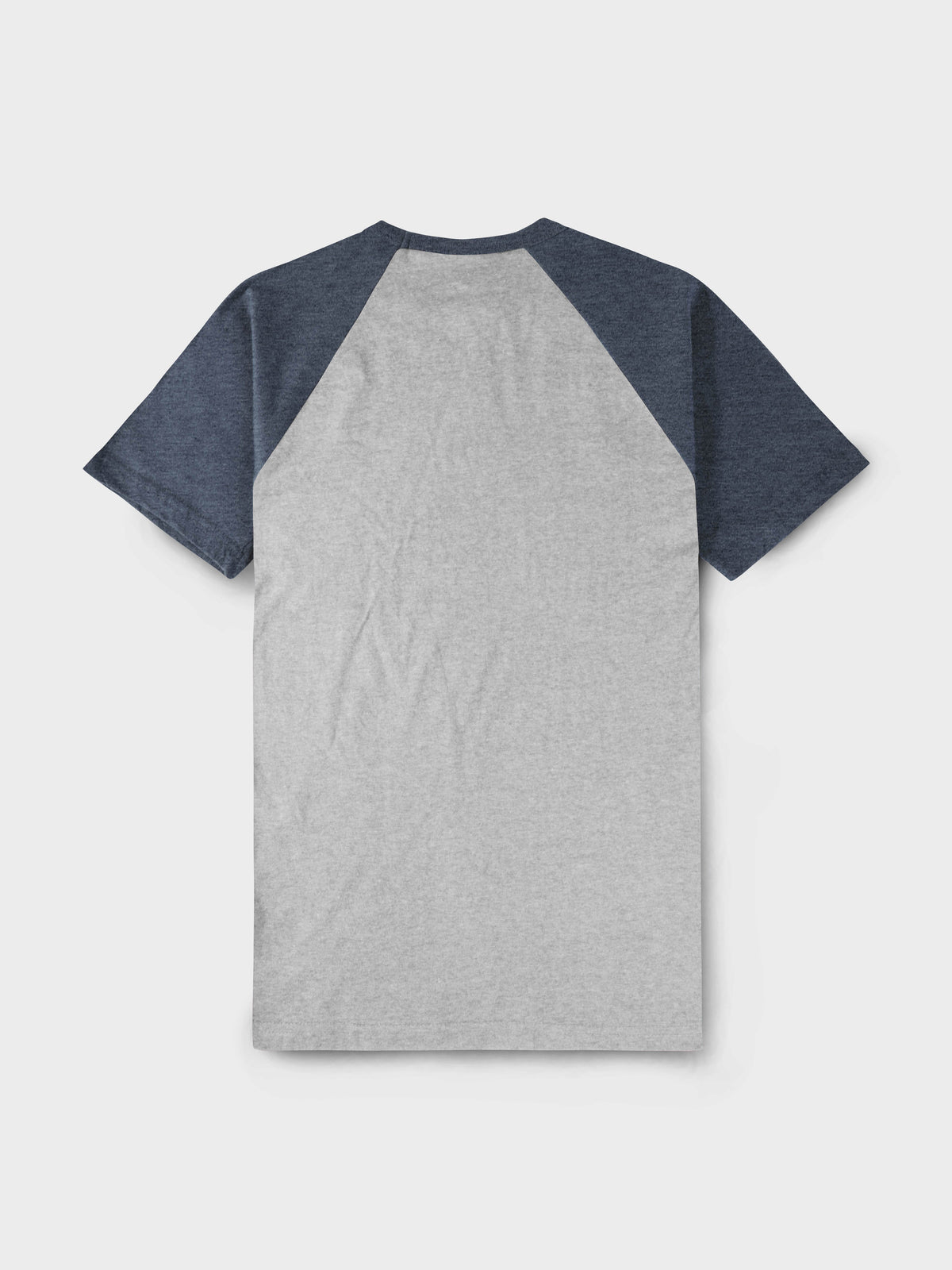 Men’s Contrast Raglan Short Sleeve Baseball T-Shirts in Heather Gray/Heather Navy - Hat and Beyond baseball jersey