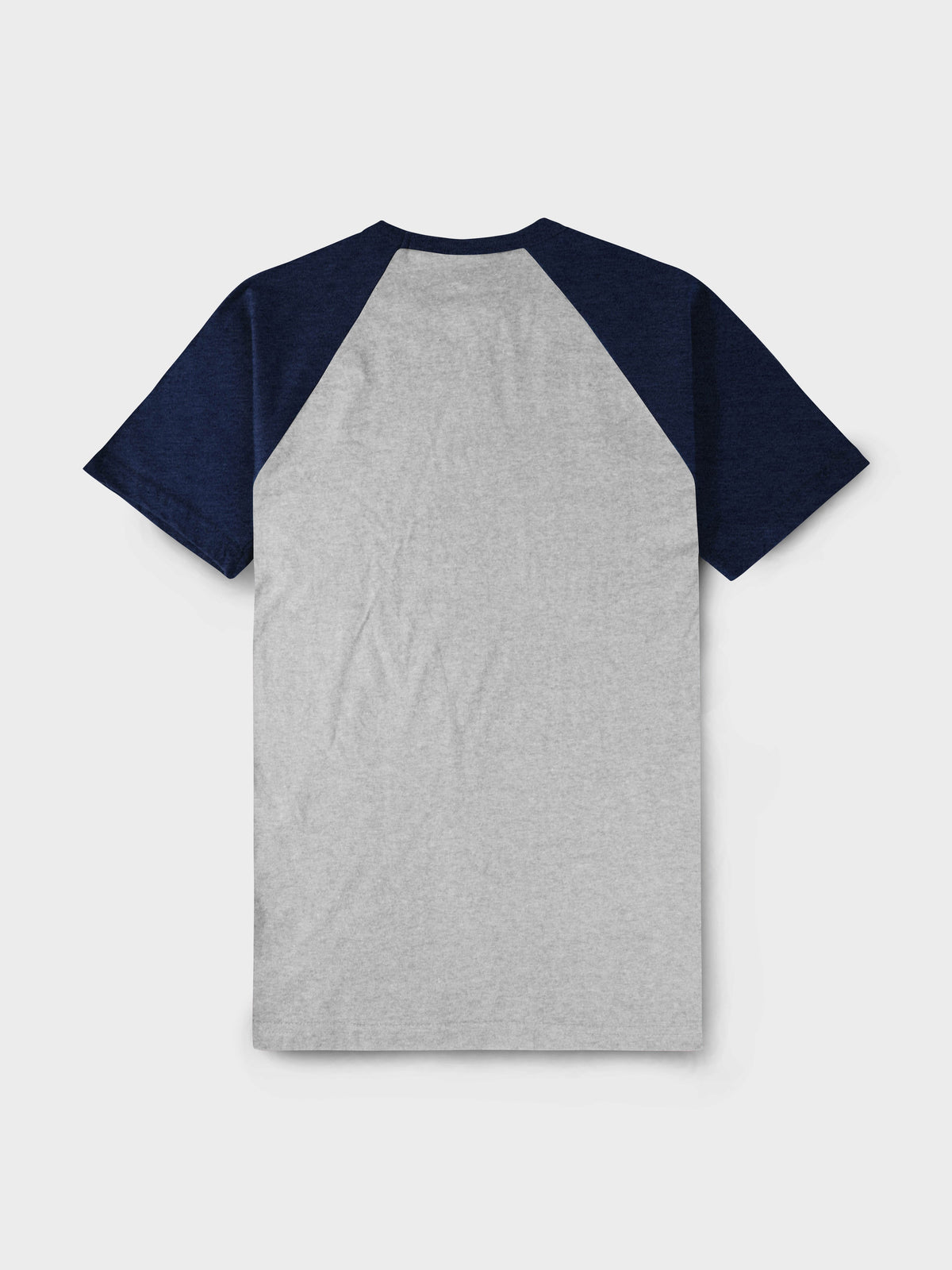 Men’s Contrast Raglan Short Sleeve Baseball T-Shirts in Heather Gray/Royal Caviar - Hat and Beyond baseball jersey