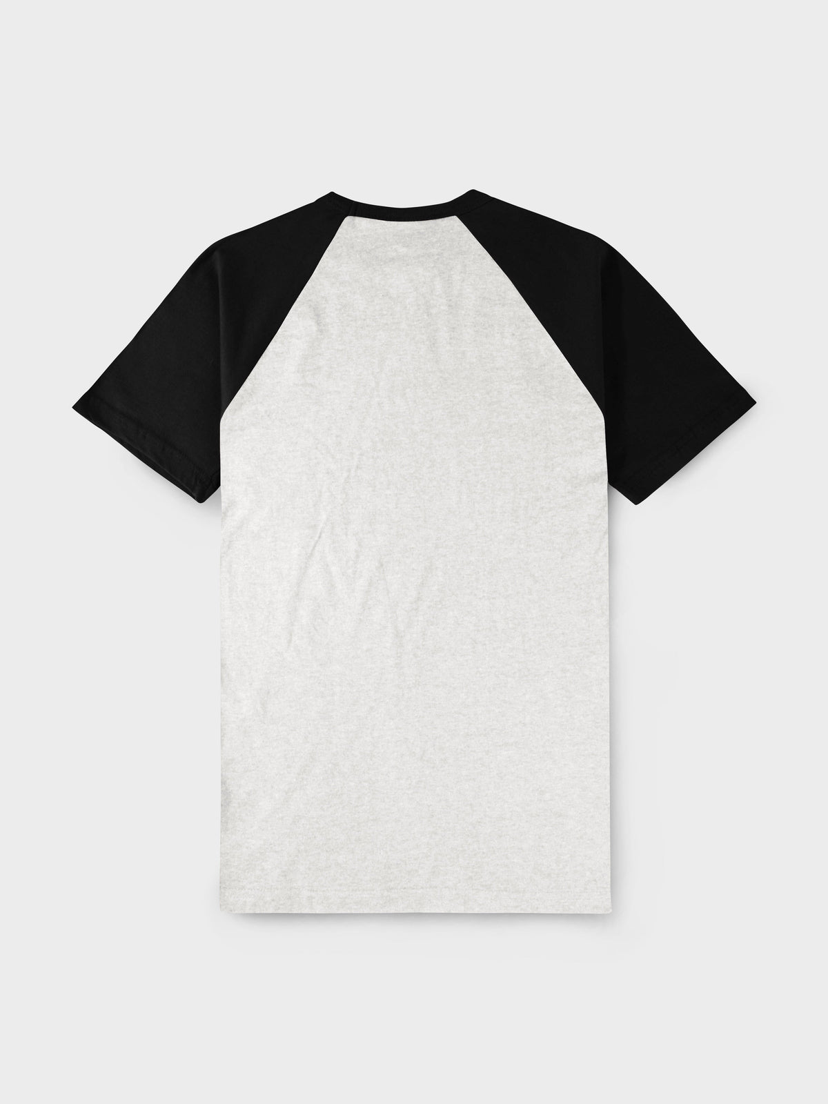 Men’s Contrast Raglan Short Sleeve Baseball T-Shirts in Oatmeal Heather/Black - Hat and Beyond baseball jersey