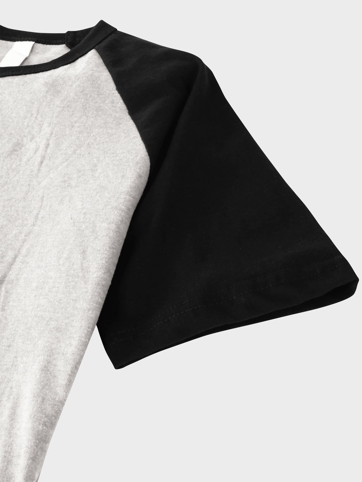 Men’s Contrast Raglan Short Sleeve Baseball T-Shirts in Oatmeal Heather/Black - Hat and Beyond baseball jersey