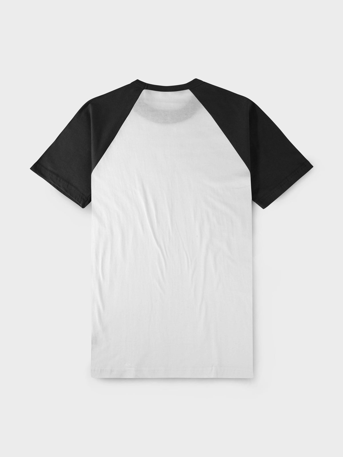 Men’s Contrast Raglan Short Sleeve Baseball T-Shirts in White/Black - Hat and Beyond baseball jersey