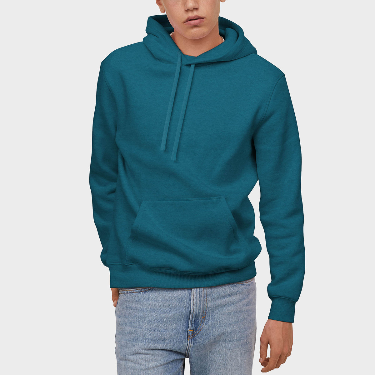 Men’s Pullover Hoodie in pullover hoodie_mens pullover hoodie_pullover sweatshirt_champion pullover hoodie_hooded pullover_heavyweight pullover hoodie_Cyan Caviar - Hat and Beyond 
