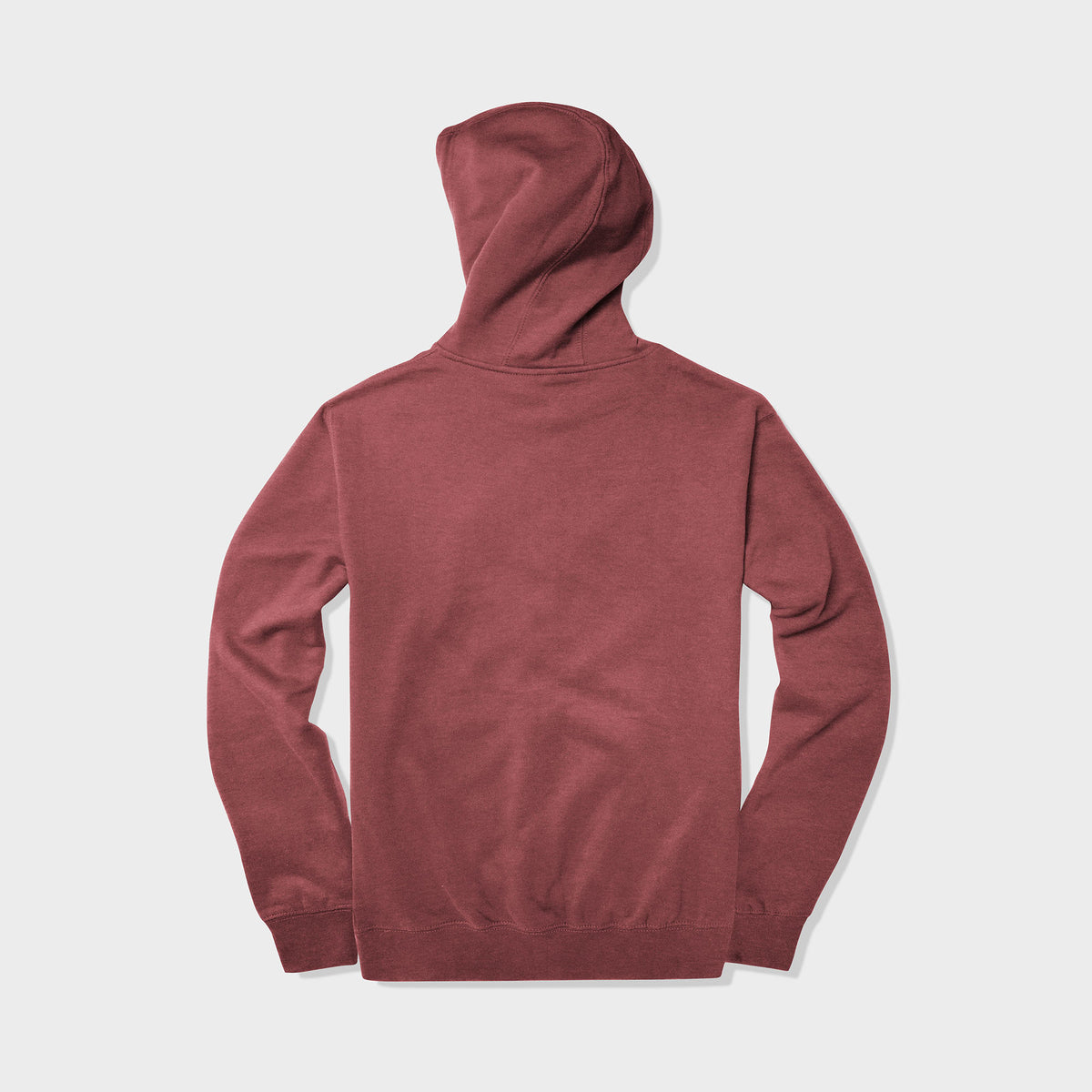 Men’s Pullover Hoodie in pullover hoodie_mens pullover hoodie_pullover sweatshirt_champion pullover hoodie_hooded pullover_heavyweight pullover hoodie_Heather Burgundy - Hat and Be