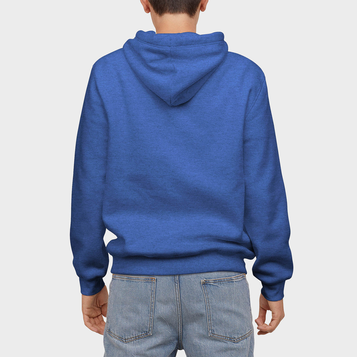 Men’s Pullover Hoodie in pullover hoodie_mens pullover hoodie_pullover sweatshirt_champion pullover hoodie_hooded pullover_heavyweight pullover hoodie_Heather Royal Blue - Hat and 