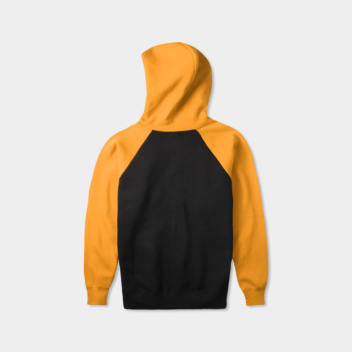 Men’s Raglan Pullover Hoodie in pullover hoodie_mens pullover hoodie_pullover sweatshirt_champion pullover hoodie_pullover adidas_hooded pullover_Black/Gold - Hat and Beyond hoodie