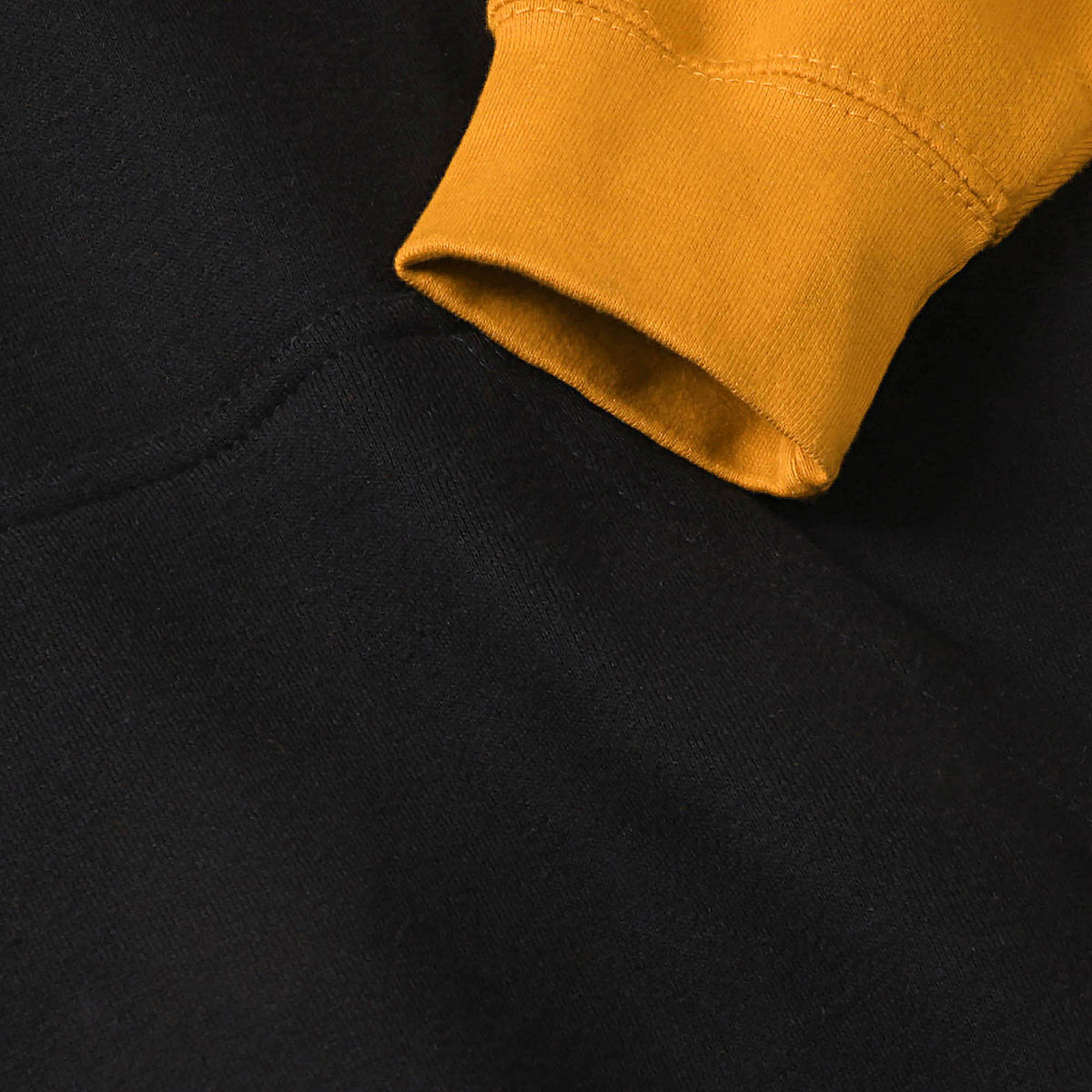 Men’s Raglan Pullover Hoodie in pullover hoodie_mens pullover hoodie_pullover sweatshirt_champion pullover hoodie_pullover adidas_hooded pullover_Black/Gold - Hat and Beyond hoodie