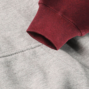 pullover hoodie_mens pullover hoodie_pullover sweatshirt_champion pullover hoodie_pullover adidas_hooded pullover_Heather Gray/Cranberry Caviar