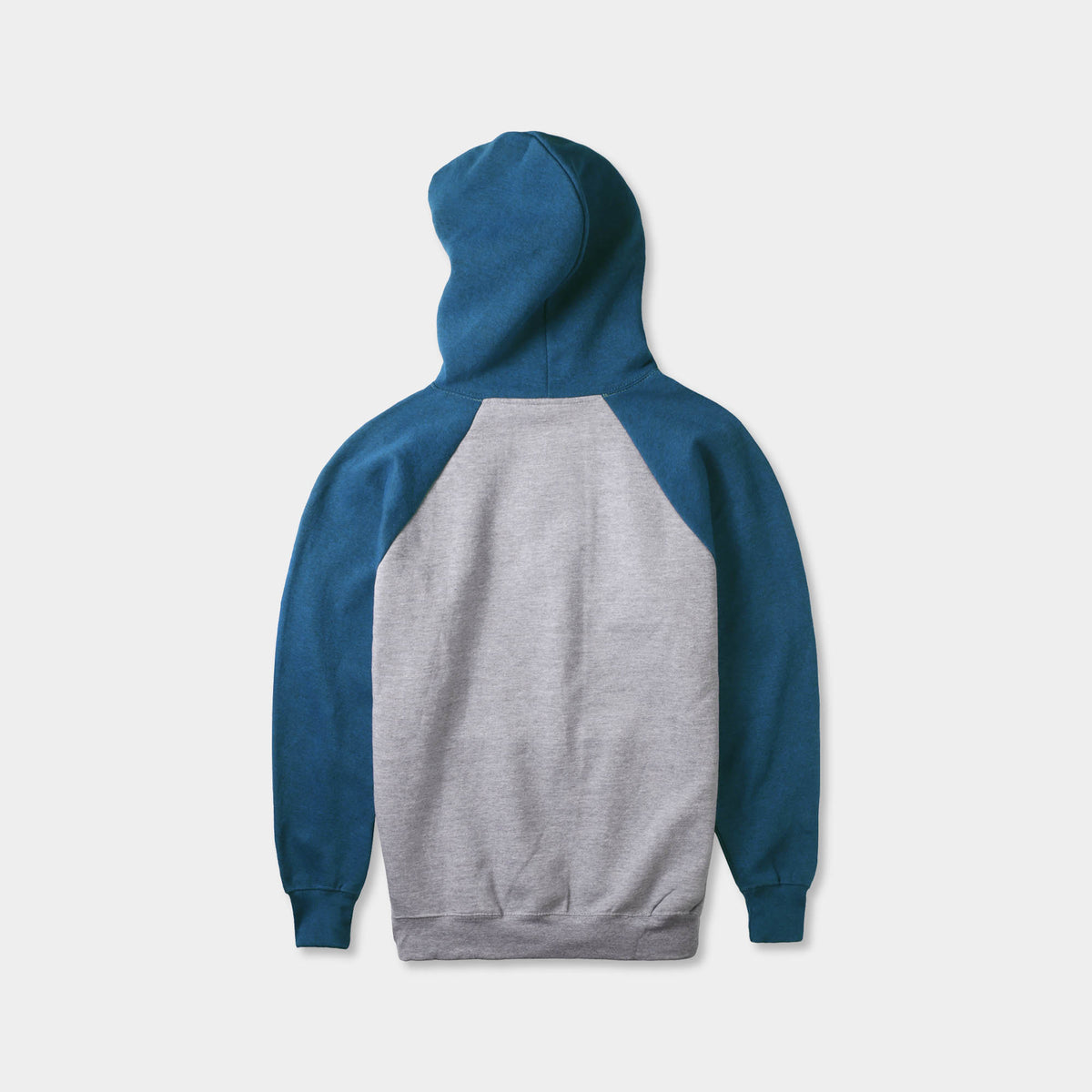 Men’s Raglan Pullover Hoodie in pullover hoodie_mens pullover hoodie_pullover sweatshirt_champion pullover hoodie_pullover adidas_hooded pullover_Heather Gray/Cyan Caviar - Hat and