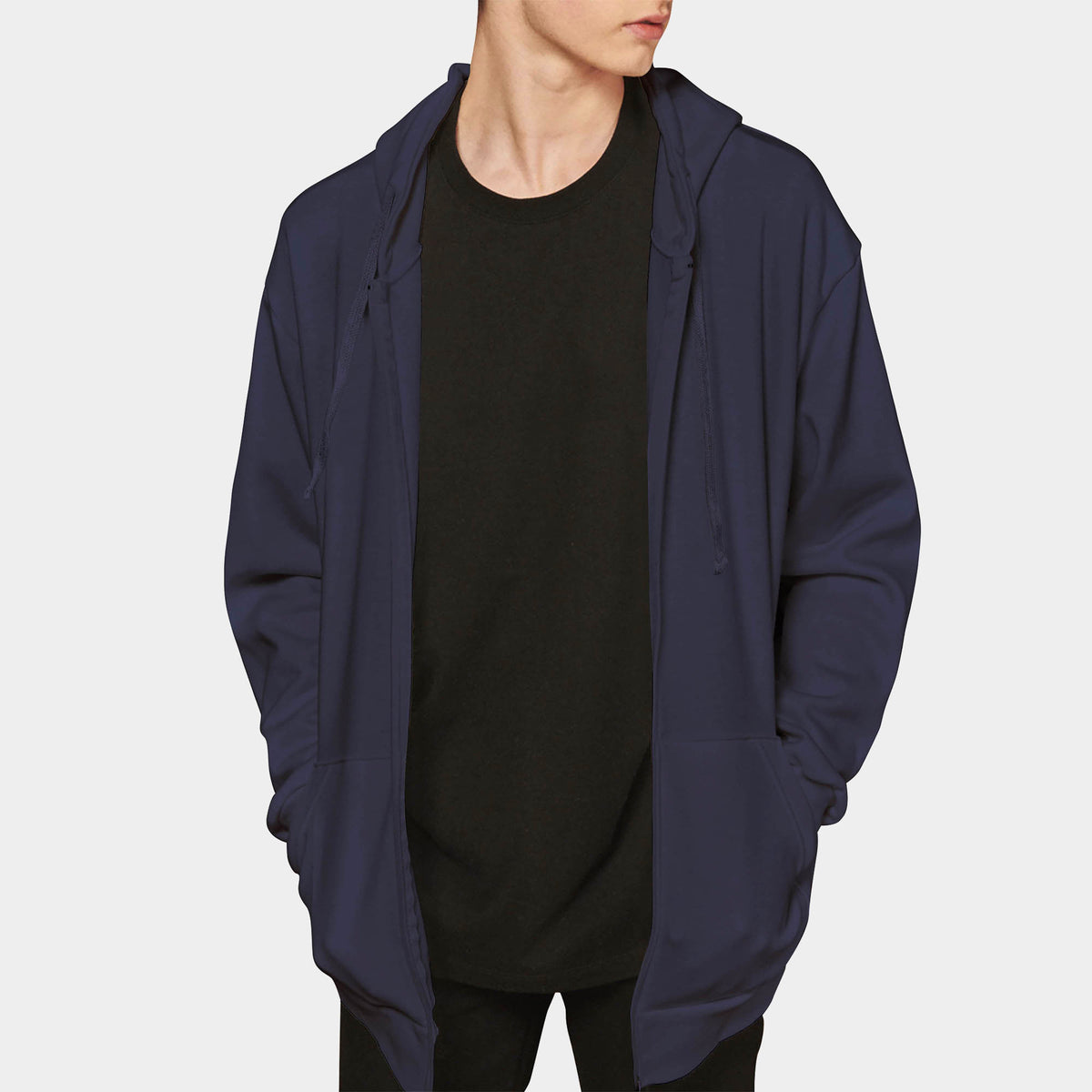 Men’s Zip Up Hoodie in zip up hoodie_mens zip up hoodie_zipper hoodie_champion zip up hoodie_zip up sweatshirt_boys zip up hoodielong zip up hoodie_best zip up hoodies_Navy - Hat a