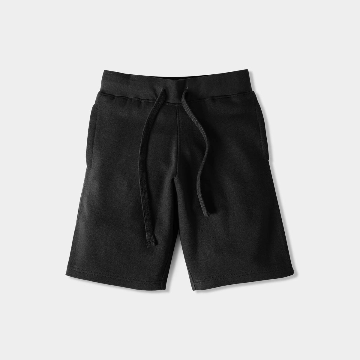 Men’s Fleece Sweat Shorts in boys fleece shorts_hollister fleece shorts_mens fleece shorts cheap_chino shorts_sweat shorts_mens running shorts_sports shorts_cotton shorts_Black - H