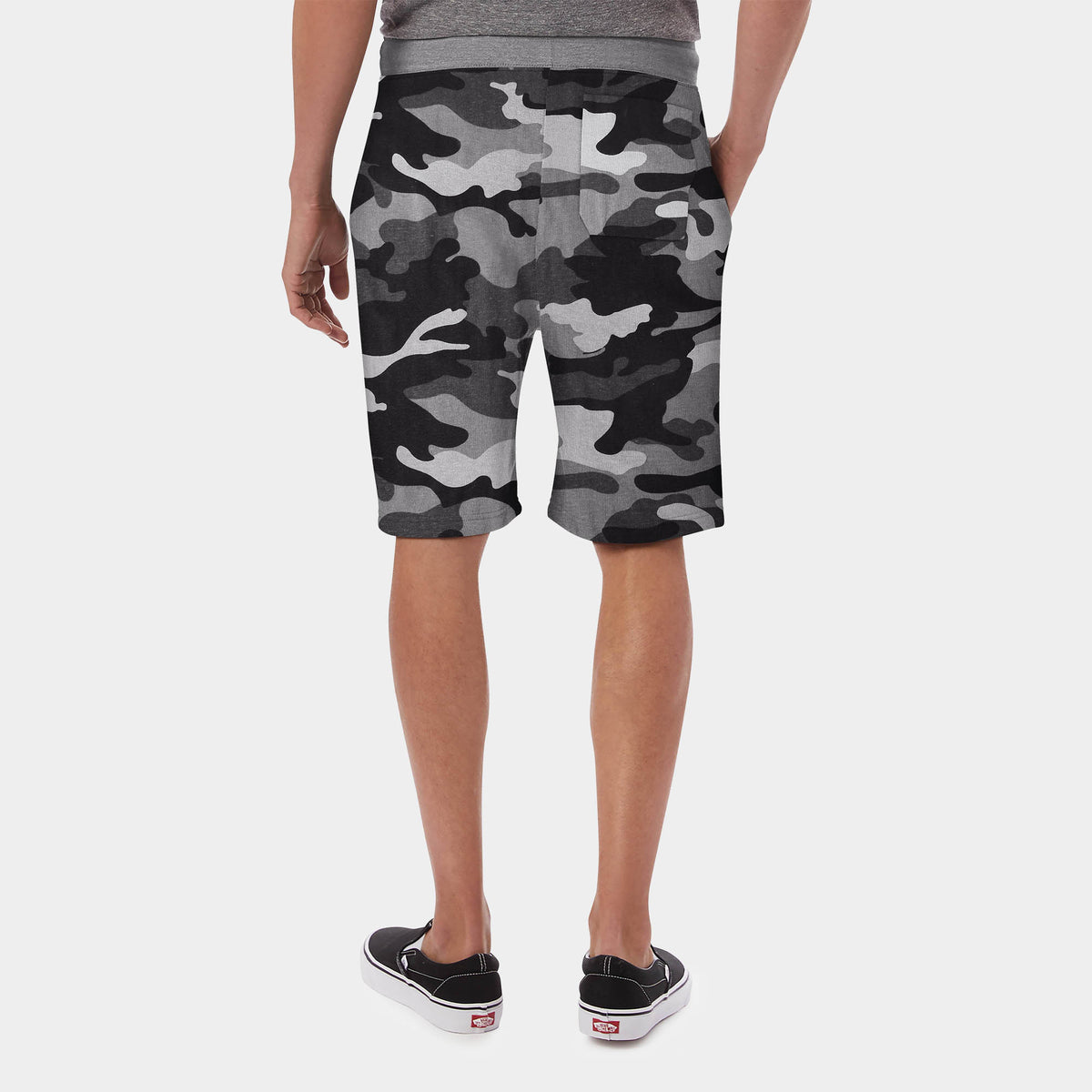 Men’s Fleece Sweat Shorts in boys fleece shorts_hollister fleece shorts_mens fleece shorts cheap_chino shorts_sweat shorts_mens running shorts_sports shorts_cotton shorts_Gray Camo