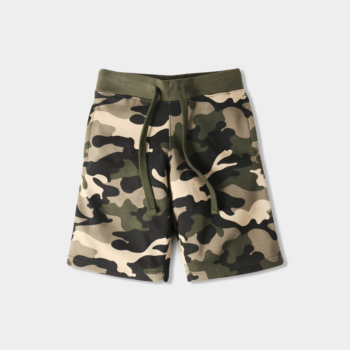 Men’s Fleece Sweat Shorts in boys fleece shorts_hollister fleece shorts_mens fleece shorts cheap_chino shorts_sweat shorts_mens running shorts_sports shorts_cotton shorts_Green Cam