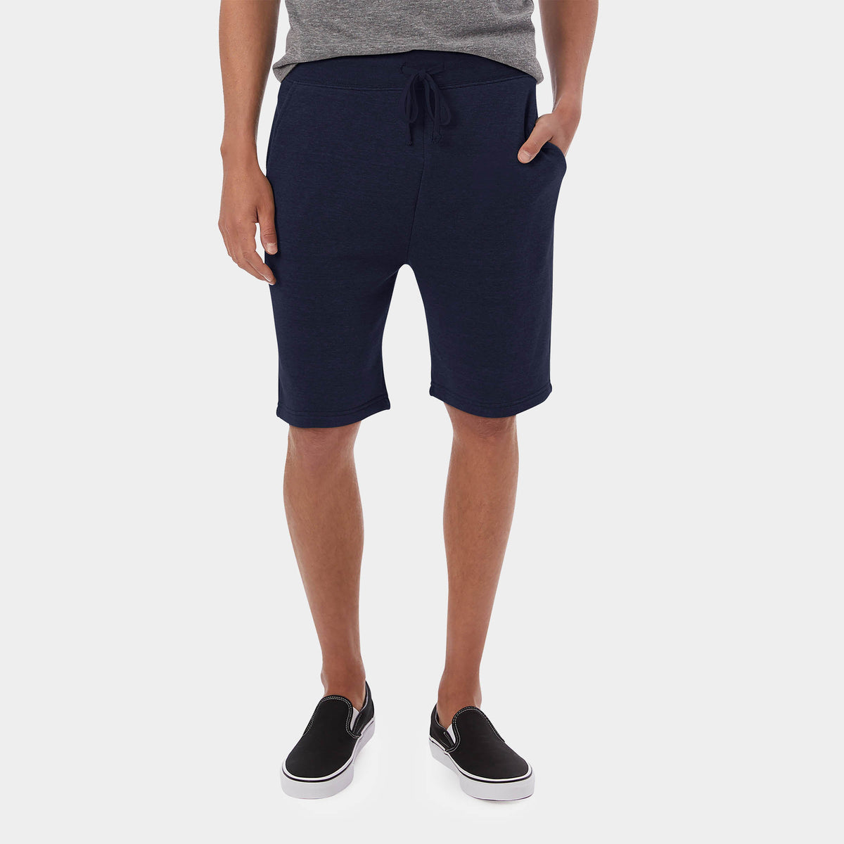 Men’s Fleece Sweat Shorts in boys fleece shorts_hollister fleece shorts_mens fleece shorts cheap_chino shorts_sweat shorts_mens running shorts_sports shorts_cotton shorts_Navy - Ha