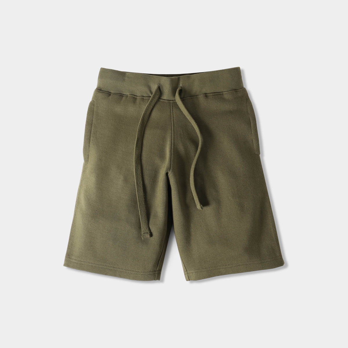 Men’s Fleece Sweat Shorts in boys fleece shorts_hollister fleece shorts_mens fleece shorts cheap_chino shorts_sweat shorts_mens running shorts_sports shorts_cotton shorts_Olive - H