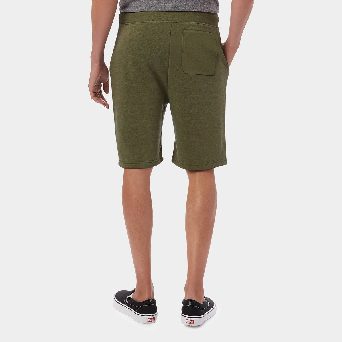 Men’s Fleece Sweat Shorts in boys fleece shorts_hollister fleece shorts_mens fleece shorts cheap_chino shorts_sweat shorts_mens running shorts_sports shorts_cotton shorts_Olive - H