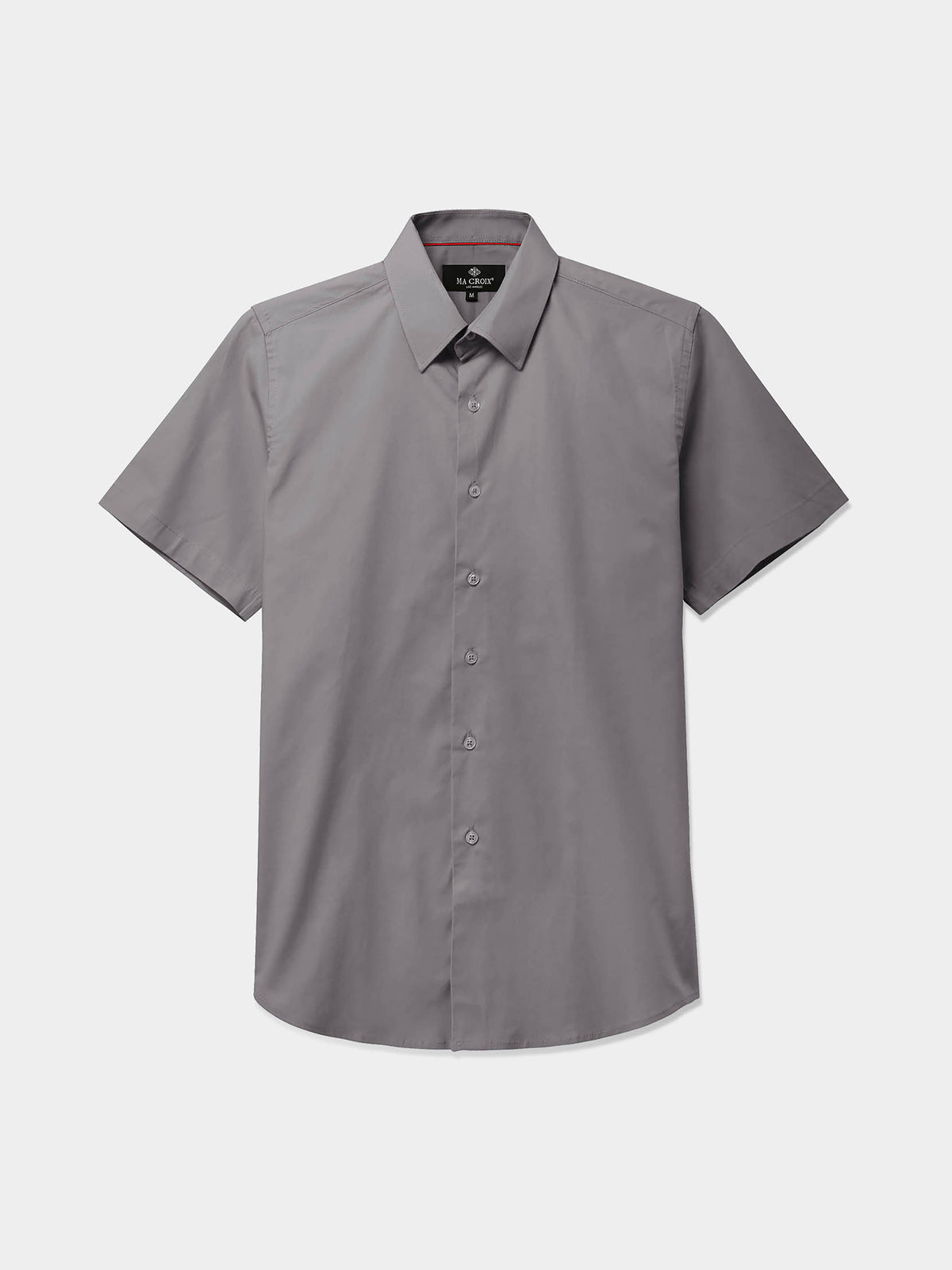 Men's Short Sleeve Stretch Dress Shirt Charcoal – Wholesale Blank Dress Shirt | Hat and Beyond