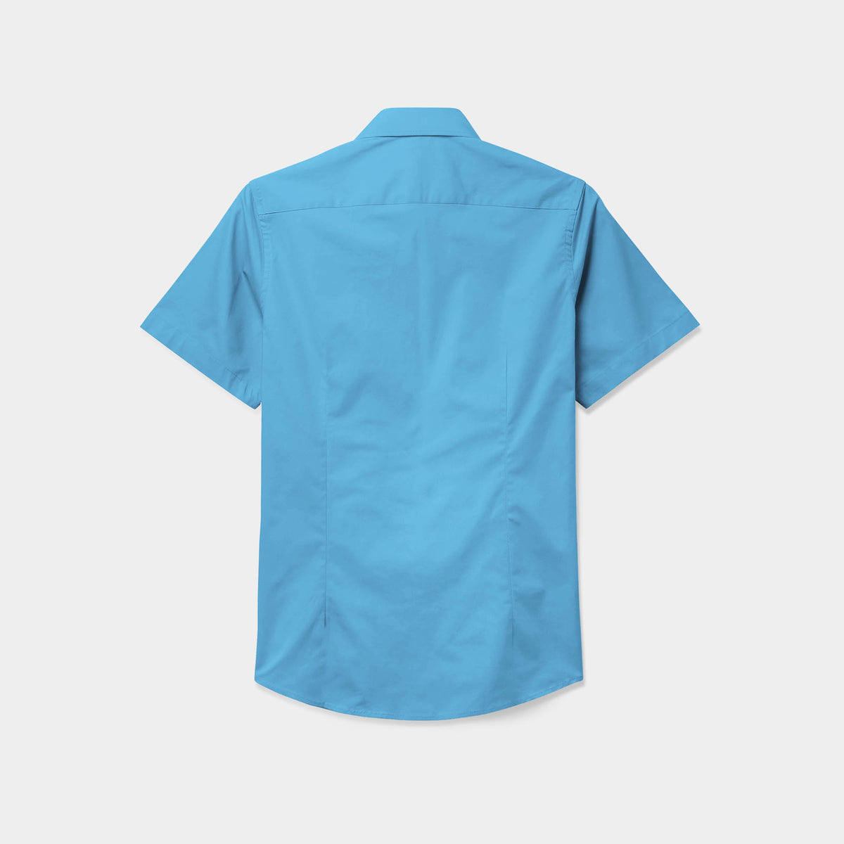 Men’s Short Sleeve Stretch Dress Shirt in stretch dress shirt_stretch shirts_t shirt stretch_stretch cotton shirt_mens stretch shirts_slim fit stretch_mens stretch dress shirts_Aqu