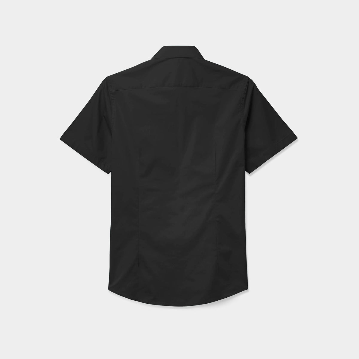 Men’s Short Sleeve Stretch Dress Shirt in stretch dress shirt_stretch shirts_t shirt stretch_stretch cotton shirt_mens stretch shirts_slim fit stretch_mens stretch dress shirts_Bla